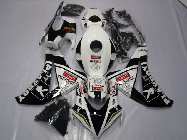 Black White Denso Playboy 08-11 Honda CBR1000RR Motorcycle Fairings Black White Denso Playboy 08-11 Honda CBR1000RR Motorcycle Fairings
