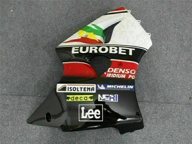 Black White Eurobet 00-02 Kawasaki ZX6R Motorcycle Fairings Black White Eurobet 00-02 Kawasaki ZX6R Motorcycle Fairings