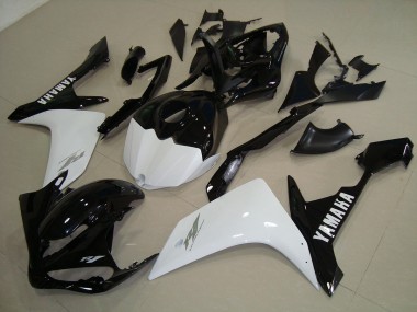 Black White Gold 07-08 Yamaha YZF R1 Motorcycle Fairings