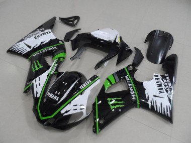Black White Green Monster 00-01 Yamaha YZF R1 Motorcycle Fairing