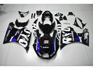 Black White Motul 17-21 Suzuki GSXR 1000 Motorcycle Fairings