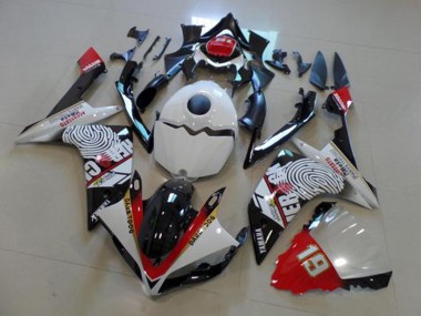 Black White Red 07-08 Yamaha YZF R1 Motorcycle Fairings