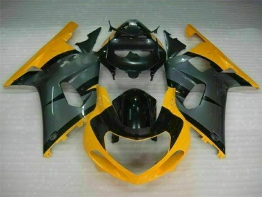 Black Yellow 01-03 Suzuki GSXR 600/750 Motorcycle Fairings