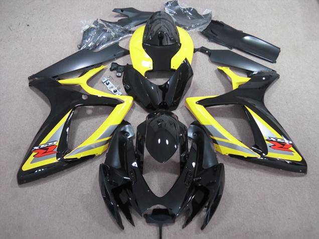 Black Yellow 06-07 Suzuki GSXR 600 Motorcycle Fairings Black Yellow 06-07 Suzuki GSXR 600 Motorcycle Fairings
