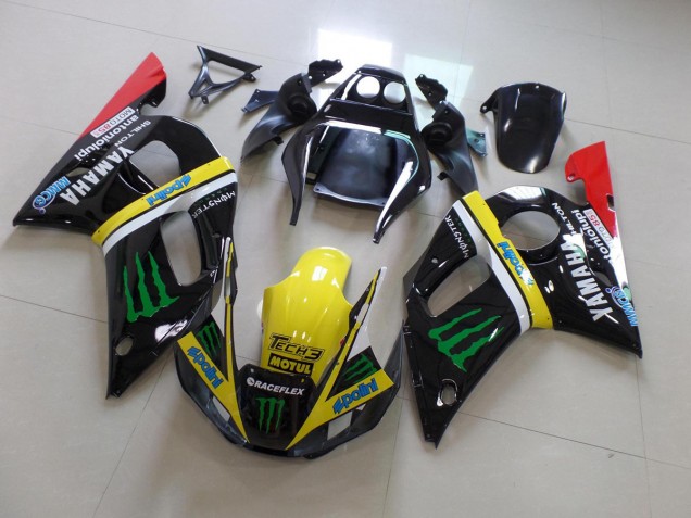 Black Yellow Monster 98-02 Yamaha YZF R6 Motorcycle Fairings Black Yellow Monster 98-02 Yamaha YZF R6 Motorcycle Fairings