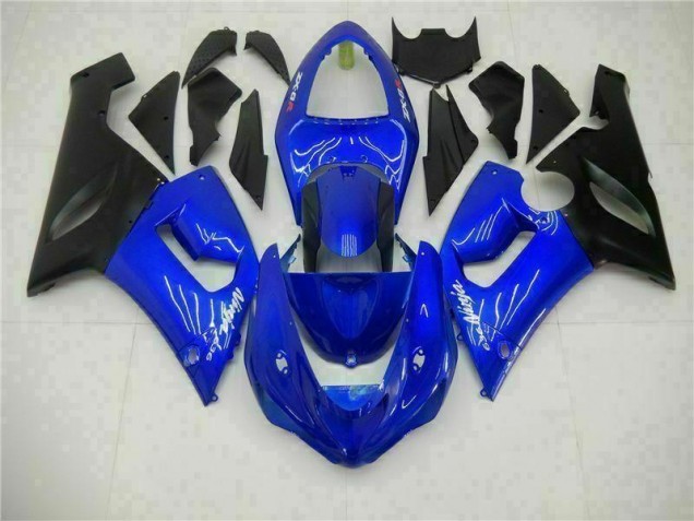 Blue 05-06 Kawasaki ZX6R Motorcycle Fairings Blue 05-06 Kawasaki ZX6R Motorcycle Fairings