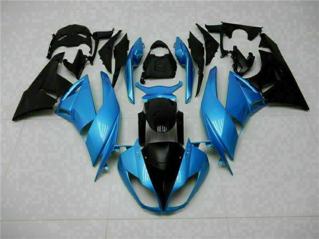 Blue Black 09-12 Kawasaki ZX6R Motorcycle Fairings