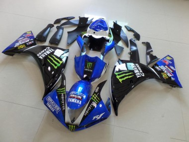 Blue Black Monster 12-14 Yamaha YZF R1 Motorcycle Fairings