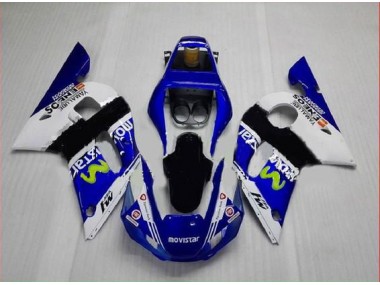 Blue Green White 98-02 Yamaha YZF R6 Motorcycle Fairings