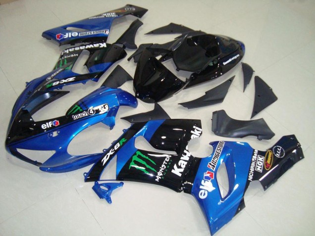 Blue Monster 05-06 Kawasaki ZX6R Motorcycle Fairings Blue Monster 05-06 Kawasaki ZX6R Motorcycle Fairings