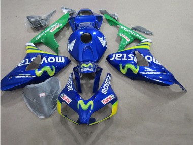 Blue Movistar Castrol 06-07 Suzuki GSXR 600 Motorcycle Fairings