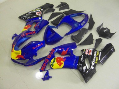 Blue Red Bull 05-06 Kawasaki ZX6R Motorcycle Fairings