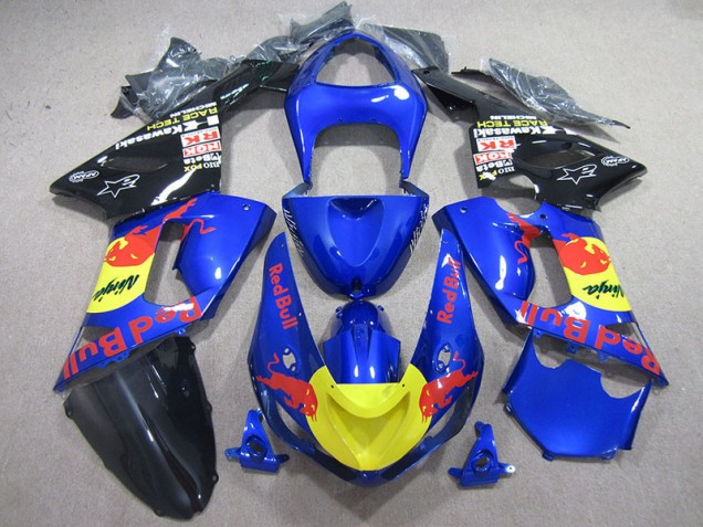 Blue Red Bull Ninja 05-06 Kawasaki ZX6R Motorcycle Fairings Blue Red Bull Ninja 05-06 Kawasaki ZX6R Motorcycle Fairings