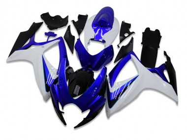 Blue White 06-07 Suzuki GSXR 600/750 Motorcycle Fairing Kits
