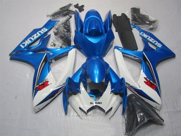 Blue White 06-07 Suzuki GSXR 600 Motorcycle Fairings Blue White 06-07 Suzuki GSXR 600 Motorcycle Fairings