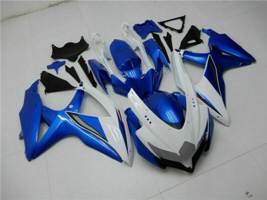 Blue White 08-10 Suzuki GSXR 600/750 Motorcycle Fairing Kits & Plastic