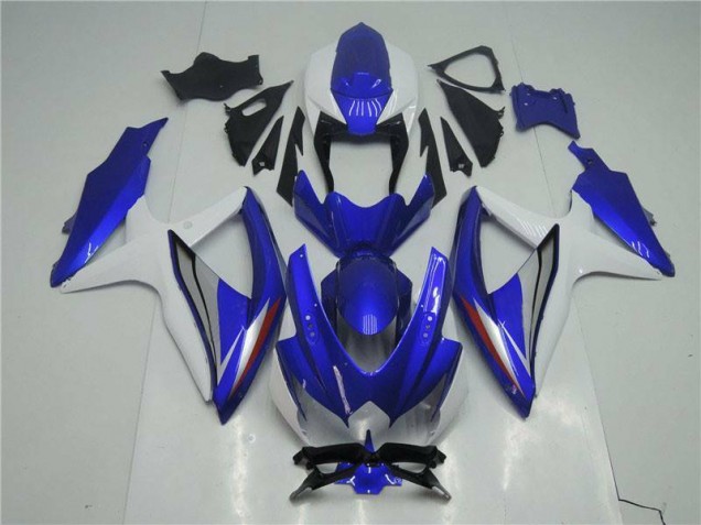Blue White 08-10 Suzuki GSXR 600/750 Motorcycle Fairings