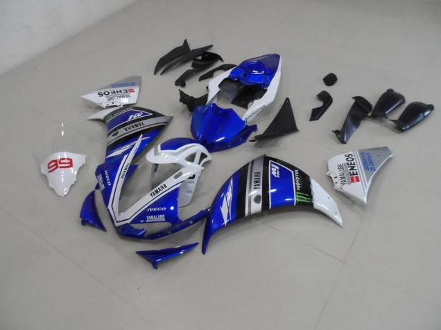 Blue White 12-14 Yamaha YZF R1 Motorcycle Fairing Blue White 12-14 Yamaha YZF R1 Motorcycle Fairing