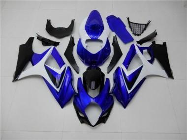 Blue White Black 07-08 Suzuki GSXR 1000 Motorcycle Fairings