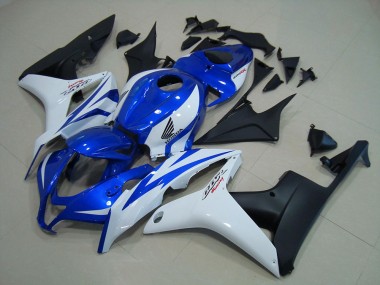 Blue White Matte Black 07-08 Honda CBR600RR Motorcycle Fairings