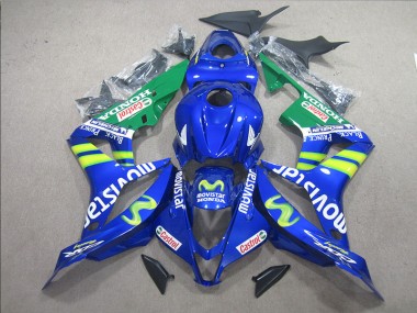 Blue White Movistar 07-08 Honda CBR600RR Motorcycle Fairings