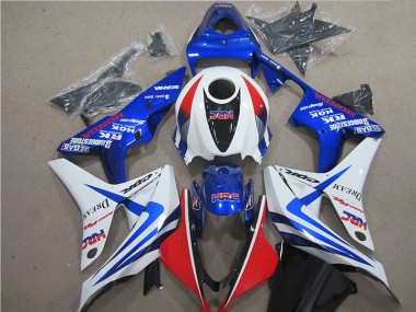 Blue White Red HRC 07-08 Honda CBR600RR Motorcycle Fairings