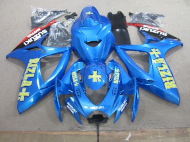 Blue Yellow Rizla 06-07 Suzuki GSXR 750 Motorcycle Fairing
