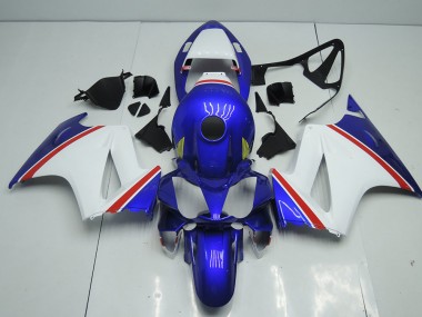 Blue and White 02-13 Honda VFR800 Motorcycle Fairings
