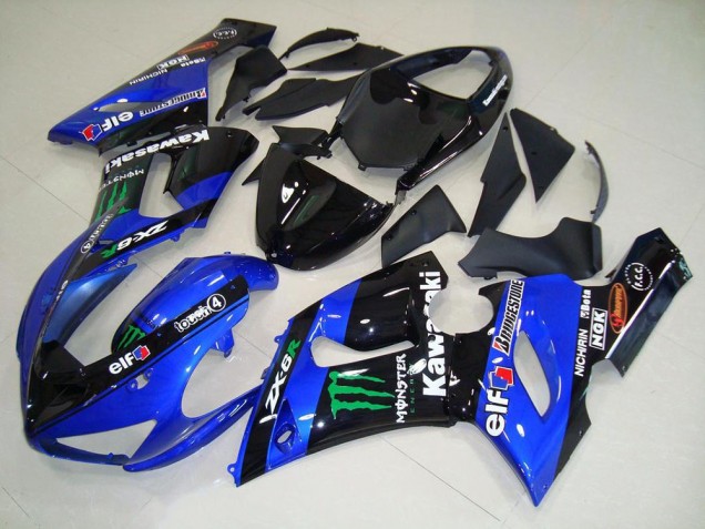 Candy Blue Monster 05-06 Kawasaki ZX6R Motorcycle Fairings Candy Blue Monster 05-06 Kawasaki ZX6R Motorcycle Fairings