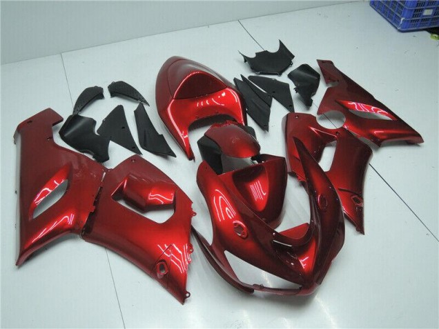 Candy Red 05-06 Kawasaki ZX6R Motorcycle Fairings Candy Red 05-06 Kawasaki ZX6R Motorcycle Fairings