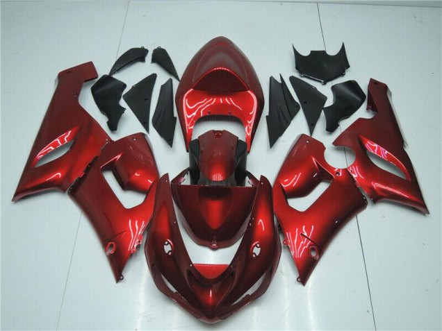 Candy Red 05-06 Kawasaki ZX6R Motorcycle Fairings Candy Red 05-06 Kawasaki ZX6R Motorcycle Fairings