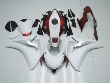 Candy Red White and Silver 08-11 Honda CBR1000RR Motorcycle Fairings