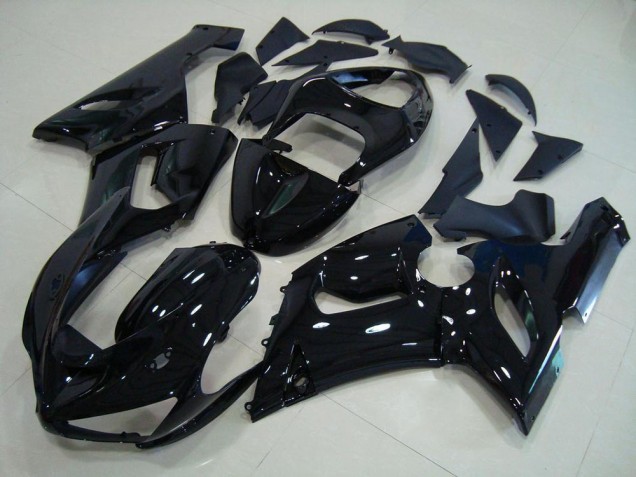 Glossy Black 05-06 Kawasaki ZX6R Motorcycle Fairings Glossy Black 05-06 Kawasaki ZX6R Motorcycle Fairings