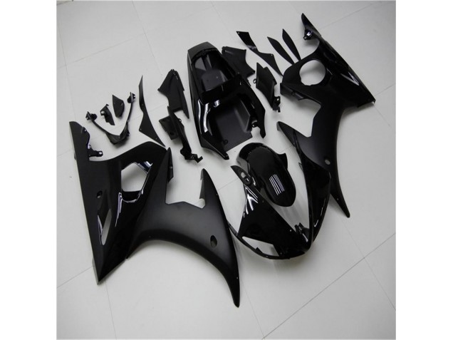 Glossy Matte Black 03-05 Yamaha YZF R6 Motorcycle Fairings