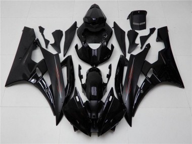 Glossy Matte Black 06-07 Yamaha YZF R6 Motorcycle Fairings
