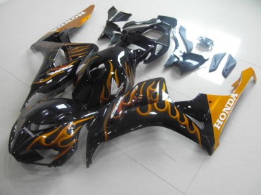 Gold Flame 06-07 Honda CBR1000RR Motorcycle Fairings