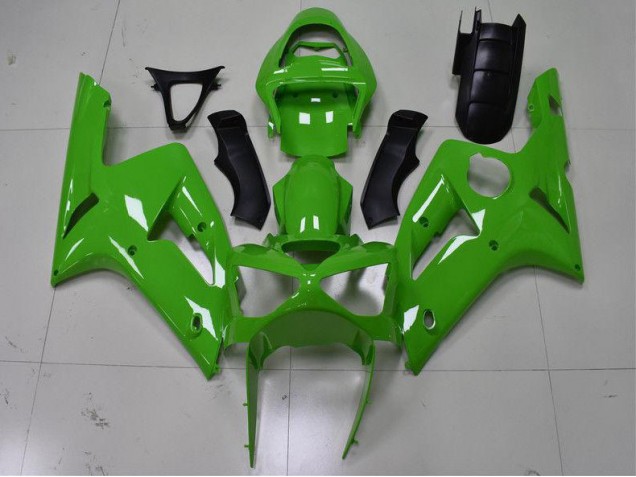 Green 03-04 Kawasaki ZX6R Motorcycle Fairing Green 03-04 Kawasaki ZX6R Motorcycle Fairing