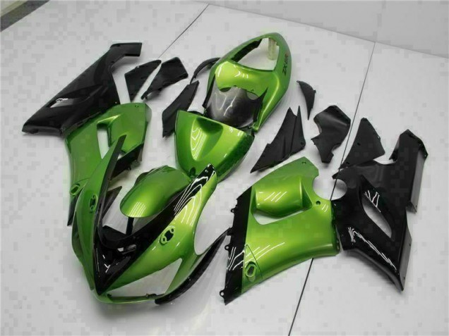 Green 05-06 Kawasaki ZX6R Motorcycle Fairing Kits & Plastic Green 05-06 Kawasaki ZX6R Motorcycle Fairing Kits & Plastic