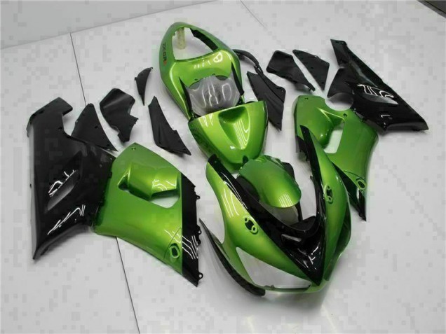 Green 05-06 Kawasaki ZX6R Motorcycle Fairing Kits & Plastic Green 05-06 Kawasaki ZX6R Motorcycle Fairing Kits & Plastic