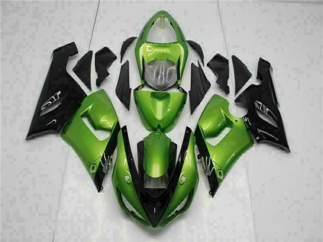Green 05-06 Kawasaki ZX6R Motorcycle Fairing Kits & Plastic Green 05-06 Kawasaki ZX6R Motorcycle Fairing Kits & Plastic
