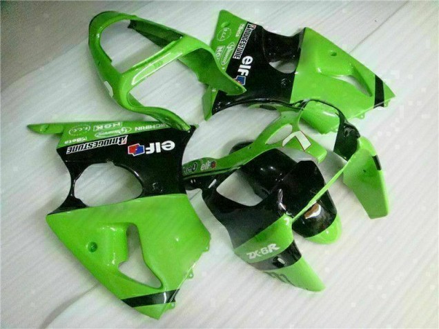 Green Black 00-02 Kawasaki ZX6R Full Motorcycle Fairing Kits Green Black 00-02 Kawasaki ZX6R Full Motorcycle Fairing Kits