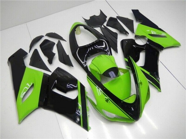 Green Black 05-06 Kawasaki ZX6R Motorcycle Fairing Green Black 05-06 Kawasaki ZX6R Motorcycle Fairing