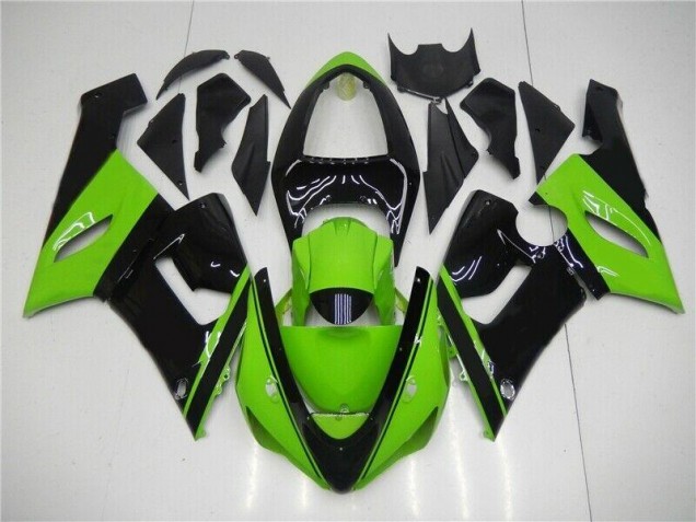 Green Black 05-06 Kawasaki ZX6R Motorcycle Fairing Green Black 05-06 Kawasaki ZX6R Motorcycle Fairing