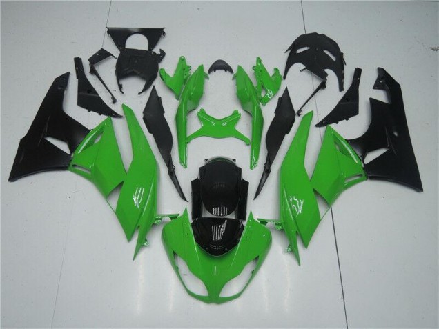 Green Black 09-12 Kawasaki ZX6R Motorcycle Bodywork Green Black 09-12 Kawasaki ZX6R Motorcycle Bodywork