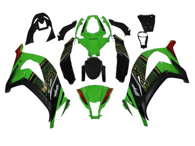 Green Black 11-15 Kawasaki ZX10R Motorcycle Fairing