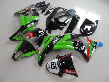 Green Black with Number 66 11-15 Kawasaki ZX10R Motorcycle Fairings