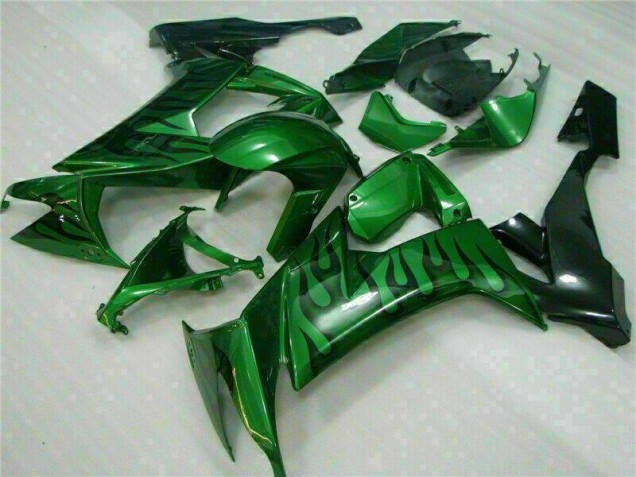 Green Flame 08-10 Kawasaki ZX10R Motorcycle Fairings Green Flame 08-10 Kawasaki ZX10R Motorcycle Fairings