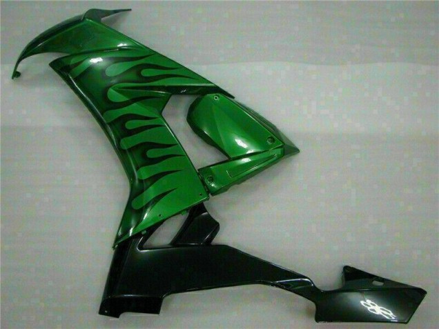 Green Flame 08-10 Kawasaki ZX10R Motorcycle Fairings Green Flame 08-10 Kawasaki ZX10R Motorcycle Fairings