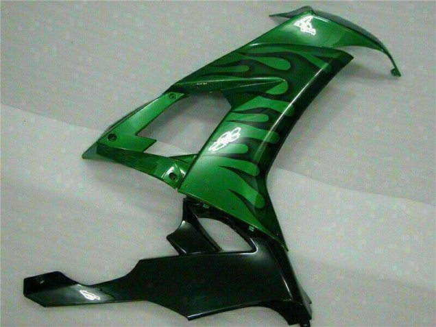 Green Flame 08-10 Kawasaki ZX10R Motorcycle Fairings Green Flame 08-10 Kawasaki ZX10R Motorcycle Fairings