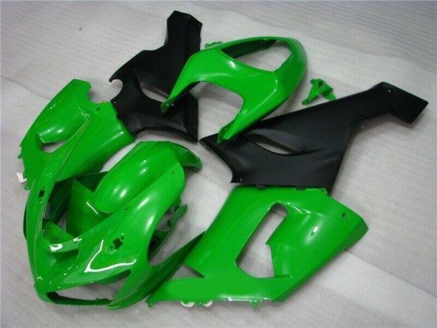 Green Matte Black 05-06 Kawasaki ZX6R Motorcycle Fairings Green Matte Black 05-06 Kawasaki ZX6R Motorcycle Fairings